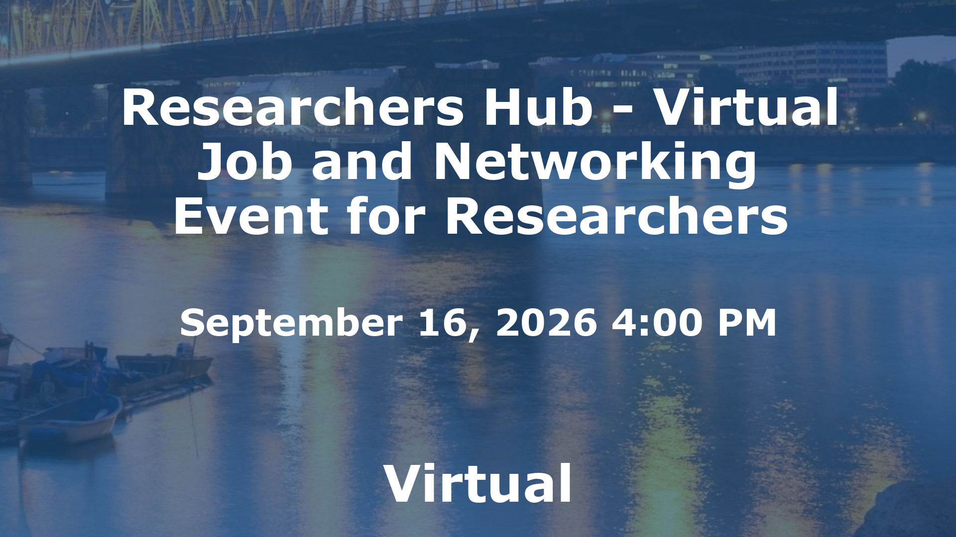 Researchers Hub - Virtual Job and Networking Event for Researchers event image